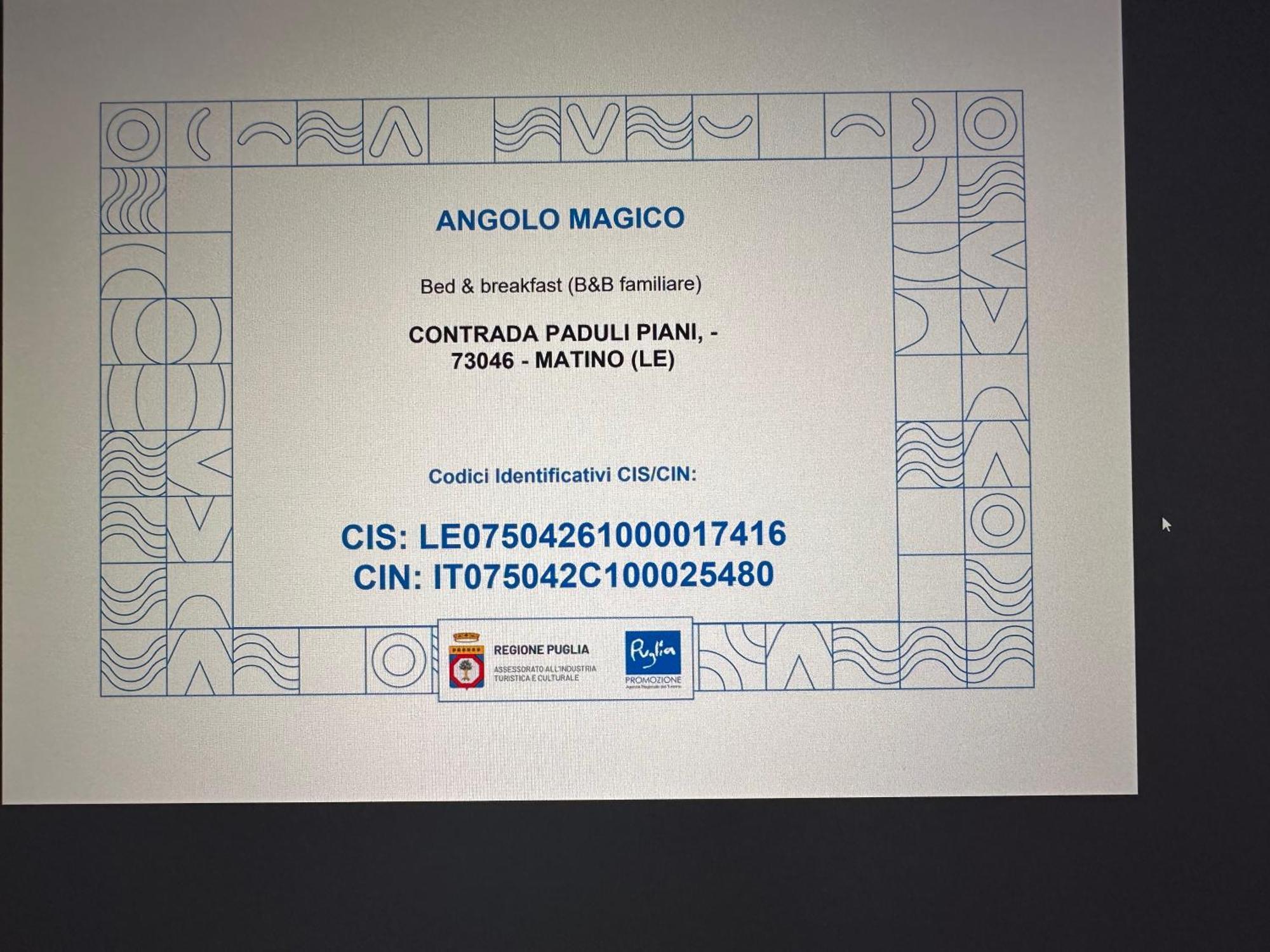 B&B Angolo Magico Parabita Extérieur photo